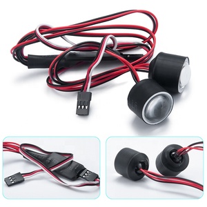 1セットアップグレードされたエンジェルアイズ22mmヘッドライトDC3.7-5V 0.5A <span class=keywords><strong>LED</strong></span>ライト1/10 RCクローラー用SCX10III AXI030073006スペアアクセサリー - Product Image 4