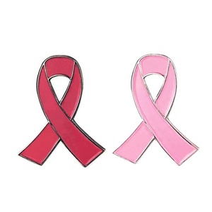 Rosettes Satin <b>Ribbon</b> Metal Gold Plated Pin Badge Breast Cancer Nurse Enamel Pins Blue Red Pink Custom Brooch Pin Badge Nurse - Product Image 4