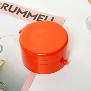 Gaochuang Round Jewelry Box With Compartments For <b>Kids</b> Mini Portable Storage Pink Blue Red Fuchsia - Product Image 4