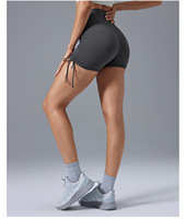 Pantalon court de yoga taille haute sexy pour femmes Short de sport d'été serré avec cordon de serrage Taille élastique Biker Fitness Short de cyclisme Push-Up