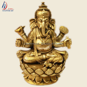 Metal Material Religious Style <strong>Large</strong> Bronze <strong>Ganesha</strong> Sitting <strong>Statue</strong> for Sale - Product Image 5