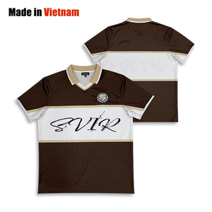 Sublimación completa Camiseta de fútbol vintage de secado rápido barata Ropa de fútbol informal con logotipo bordado - Product Image 1