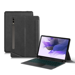 เคสหนังแบบบางเฉียบสำหรับ <span class=keywords><strong>Samsung</strong></span> Galaxy Tab S9 Plus พร้อมฝาครอบคีย์บอร์ดไร้สายสำหรับ Galaxy Tab <span class=keywords><strong>S7FE</strong></span> TB029 - Product Image 1