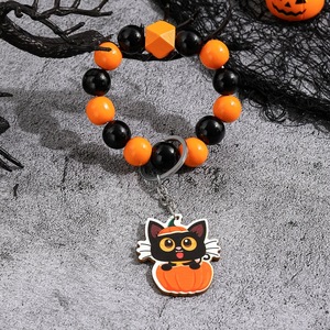 Fashion <b>Personalised</b> Pumpkin Spider Print <b>Beaded</b> <b>Bracelet</b> Jewelry Halloween Wooden Beads <b>Bracelet</b> for Party - Product Image 6