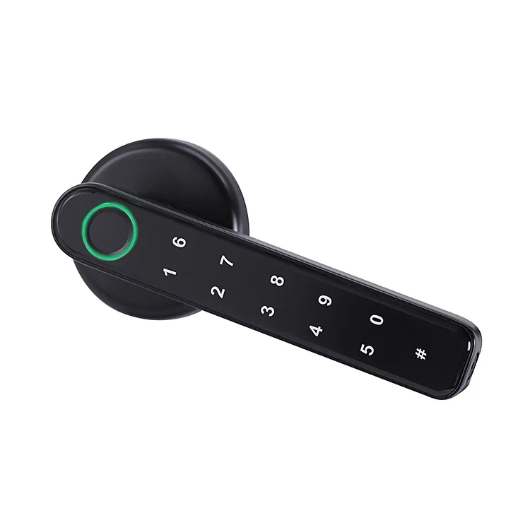 Slaapkamer Deur Smart Lock Usb Oplaadbare Tuya App Wifi Vingerafdruk Slot Wachtwoord Biometrische Sleutelloze Beveiliging Slim Deurslot