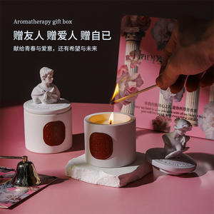 Bougies parfumées Offres Spéciales Ensembles Mythologie grecque Art Sculpture Design Bougie Pots Bougie parfumée pour cadeau de mariage - Product Image 4