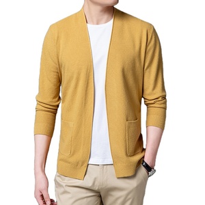 Derong Manufacturer ODM/OEM Knit Man <strong>Cardigan</strong> Sweater with Pocket Casual Pure Color <strong>Men's</strong> Sweater <strong>Cardigan</strong> for <strong>Men</strong> - Product Image 1