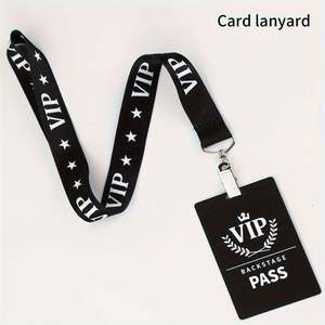 VIP Lanyard Keychain Black Lanyards for Key Badges ID Cell Phone Rope Neck Straps Accessories Gifts - Product Image 2