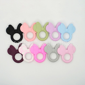 Anneau de dentition en silicone Minnie Mouse, jouet à mâcher pour bébé, pour filles de 3 mois et plus - Product Image 3