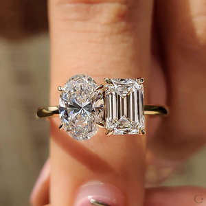 Impresionante Anillo de Diamante Ecológico Cultivado en Laboratorio, Chapado en Oro de 14K, 1-2 Ct, Certificado IGI, Joyería Clásica y Elegante para Compromiso y Boda - Product Image 1