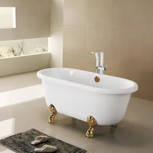 Seawin Luxury Classical Claw Foot Bath Tub Free Standing Acrylic Tub Portable Walk In Bathtub