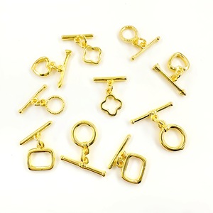 Fermoirs en Cuivre Plaqué Or 18K pour Bijoux : Cœur, Trèfle, Carré, Rond – Accessoires DIY pour Colliers, Bracelets et Chaînes - Product Image 5