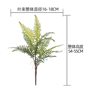 Langxia <b>Fur</b> Artificial Fern Plant PVC Soft Rubber White <b>Green</b> Wedding Decoration Indoor Outdoor Decor - Product Image 4