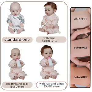Poupée Reborn URCOICE 18'' Corps Complet en Silicone Souple Nouveau-né Fille Taille Réelle Bébé Fait Main Poupée de Mode 2.8kg Corps Complet Meilleur Cadeau - Product Image 5