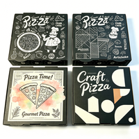 Boîte alimentaire en kraft anti-graisse personnalisée pour pizza, hamburger, frites, restaurant, vente en gros