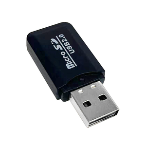 Gran oferta de EE. UU. Tarjeta SD/TF convertidor de tarjeta de memoria para teléfono móvil USB 2,0 Dash <span class=keywords><strong>Cam</strong></span> lector de tarjetas de alta velocidad 512KB Flash incorporado negro - Product Image 5