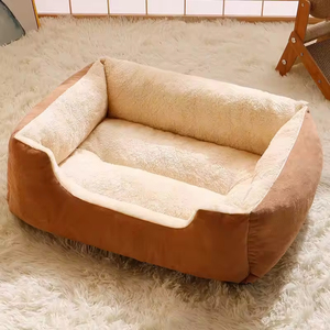 Various Customizations Manufacturer Low Price Trend Color Square Washable Soft <b>Nest</b> Kennel Plush Pet <b>Bed</b> for Cats Dogs - Product Image 6