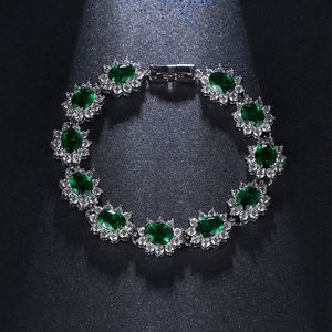 HIBRIDE Vintage fleur clair cubique Zircon femmes Bracelets de mariage bijoux de mode femme cadeaux B-99 - Product Image 2