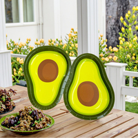 Assiettes en papier jetables écologiques en forme d'avocat Vaisselle durable pour les fêtes