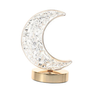 Lámpara de Mesa LED de Cristal con Forma de Estrella, Luz Nocturna Decorativa, Funciona con Batería, Regalo Romántico para Dormitorio, Mesita de Noche - Product Image 1