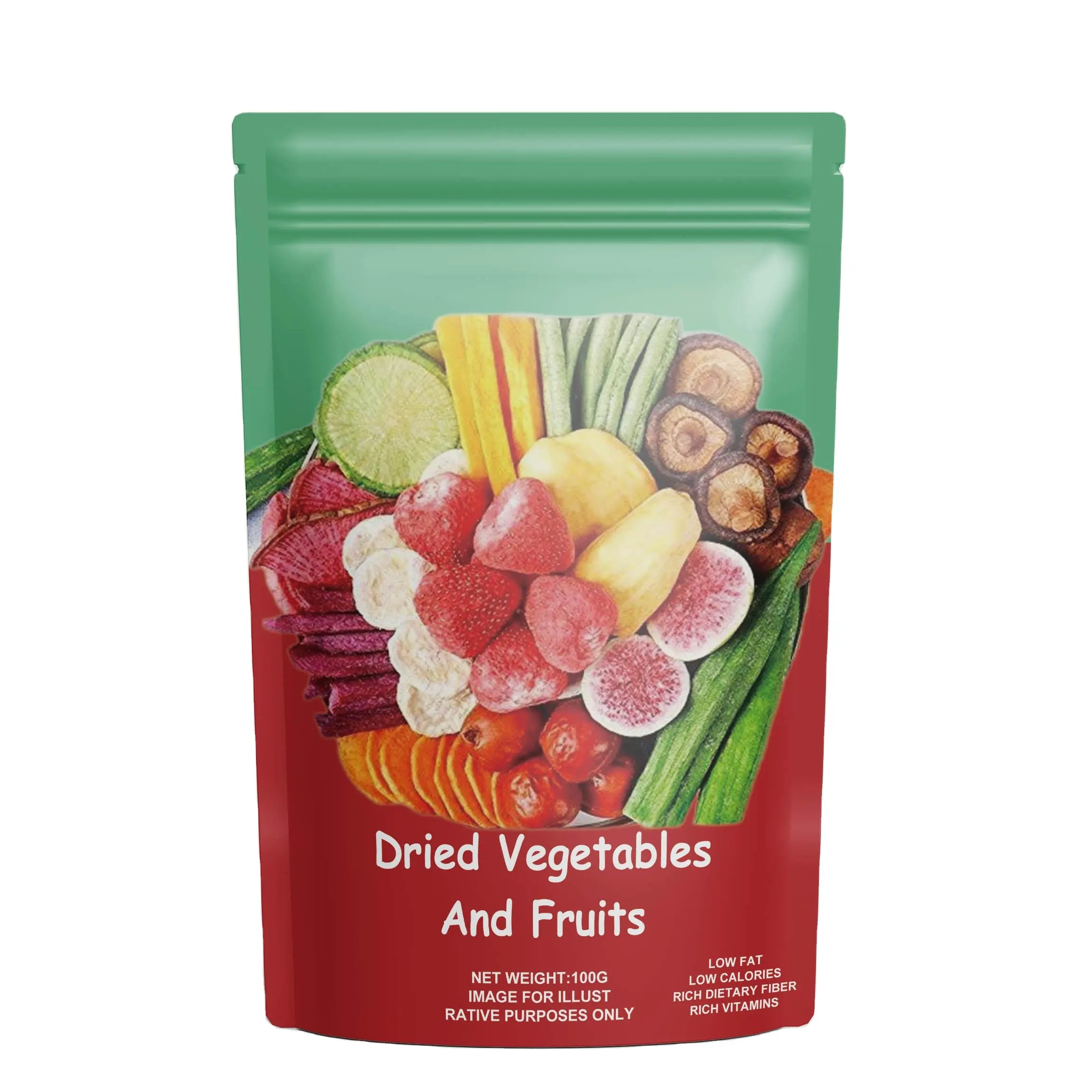 12 types de chips de fruits et légumes secs 100G contient des vitamines protéines faibles en gras faibles en calories riches en fibres nutritives pratiques