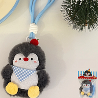Porte-clés pingouin en peluche mignon, breloque décorative pour sac à dos, petit cadeau pour les couples et les meilleurs amis