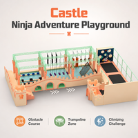 Structure en acier pour parcours d'obstacles Ninja, équipement de terrain de jeu intérieur, taille personnalisable, centre de divertissement familial, jeux pour enfants