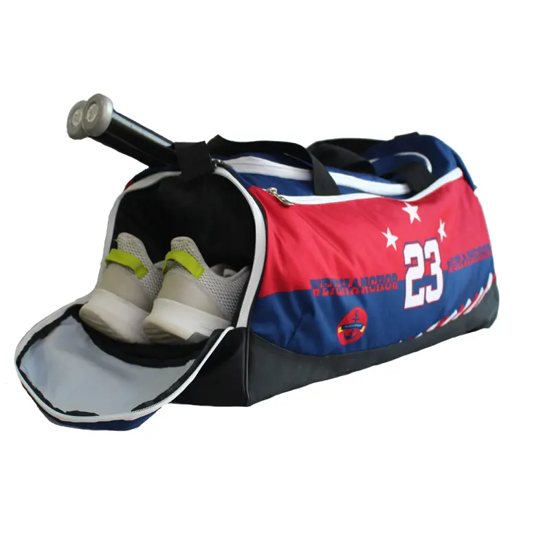 Niedrigen Moq Individuell Bedruckte Wasserdichte Sport Gym Tasche, Faltbare Duffel Reisetasche Mit Schuhe Fach