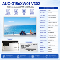 AUO G156XW01 V302 15,6 Zoll Industrielles LCD-Panel 500 Nits WXGA LVDS 30-Pin TFT-Anzeigemodul für HMI-Maschinensteuerung