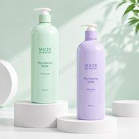 Bouteille de shampoing grande capacité 1L, distributeur de savon liquide en plastique 1000ml avec pompe à lotion pour après-shampoing et gel douche