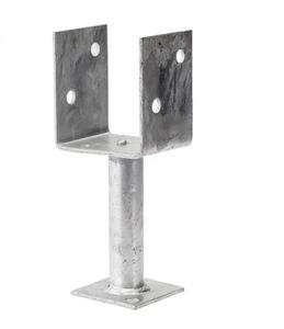 Anclaje de soporte universal de poste de valla de 50mm negro de metal personalizado para postes de madera para hormigón - Product Image 5