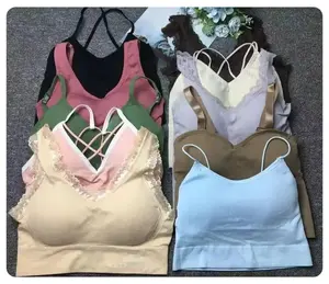 2024 Venta al por mayor de ropa de mujer Stock Lote sobrante liquidación Teen Girls sujetadores Mujeres Cantidad precio barato mezcla aleatoria Tank crop tops