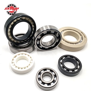 25x52x15mm hàng duy nhất nhiệt độ cao 300 độ PTFE lồng zro2 Zirconium oxide rãnh sâu đầy đủ bóng gốm mang 6205ce - Product Image 1