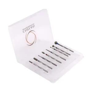 Professionele Hoge Kwaliteit Roestvrij Staal Manicure Diamant Bits Custom Logo Fijne Cuticula Schoon Russische Diamant Nail Boren Bits