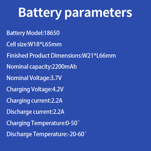 Batterie lithium-ion Blusenergy 18650 2200mAh 3.7V INR18650-2200mAh pour l'électronique grand public - Product Image 5