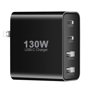 Gan công nghệ 130W <span class=keywords><strong>CE</strong></span> <span class=keywords><strong>ROHS</strong></span> USB C sạc 40W 4 cổng gan nhanh tường sạc cho máy tính xách tay Pro điện thoại máy tính xách tay QC3.0 gan loại - Product Image 6