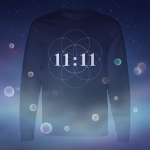 T-shirt à manches longues avec numéro angélique 11:11, design de manifestation, numérophilie - Product Image 3