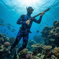 Combinaison de plongée Yamamoto en néoprène 3mm 5mm pour la pêche sous-marine avec capuche, cellule ouverte