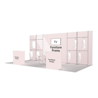 Boîte à lumière d'exposition modulaire en tissu SEG 20 pieds personnalisée Stand d'exposition portable Stand d'exposition design