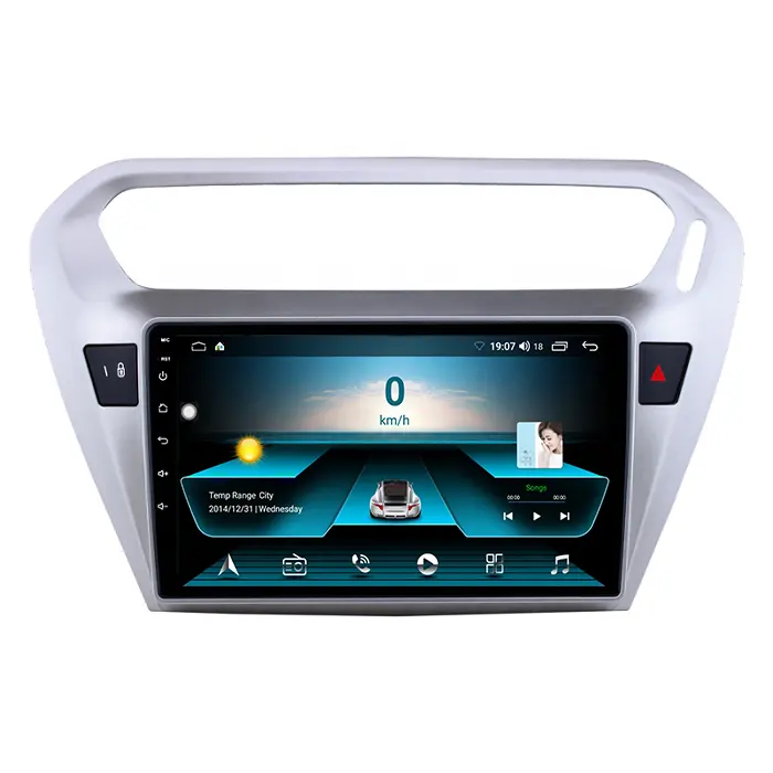 Radio con GPS para coche, reproductor con Android 10, 9 pulgadas, cuatro cables, pantalla táctil, para Peugeot 301, Citroen, Elysee, c-elysee, 2013, 2014