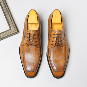 Zapatos de Vestir Formales de Negocios para Hombre, de Cuero, Transpirables, Ligeros, Antideslizantes, de Moda, para Aumentar la Estatura, Talla Grande - Product Image 5