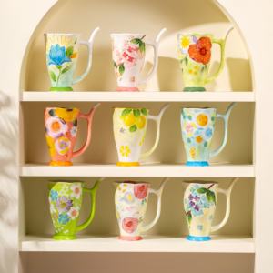 <span class=keywords><strong>Taza</strong></span> de Paja <span class=keywords><strong>Pintada</strong></span> <span class=keywords><strong>a</strong></span> <span class=keywords><strong>Mano</strong></span> con Color Bajo Esmalte MM - <span class=keywords><strong>Taza</strong></span> Grande Floral para Jugo, Uso Diario, <span class=keywords><strong>Taza</strong></span> de Cerámica <span class=keywords><strong>Artesanal</strong></span> - Product Image 1