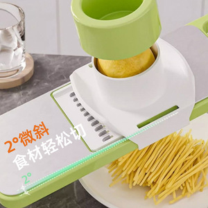 <b>Multifunctional</b> <b>Vegetable</b> <b>Cutter</b> With 5 Blades Safety Guard For Kitchen Use - Product Image 4