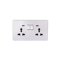 Abuk EU UK Standard CE Rosh électrique 10A 13A 16A 1/2/3 Gang interrupteur d'éclairage mural électronique et 2 prises USB