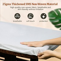Drap de lit jetable doux, respirant, imperméable, facile à changer, à usage unique, en tissu non tissé