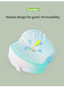 وسادة على شكل تفاحة للساق من بيووكر، مصنوعة من رغوة الذاكرة بطيئة الارتداد، غطاء قابل للإزالة والغسل من البوليستر 100٪، وسادة مريحة وقابلة للتنفس - Product Image 2