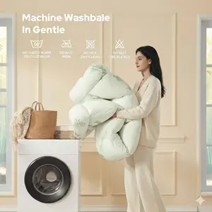 Geluidloze, ademende bamboe quilted matrasbeschermer, extra dik matrasdekbed, zacht en koel, met diepe zakken - Product Image 4