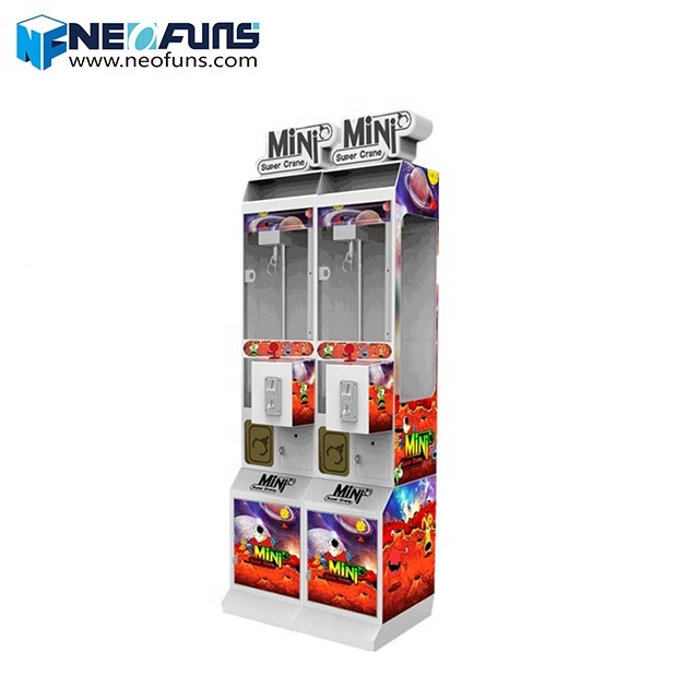 Shopping Mall Coin Operated Game Gift Vending 13 Inch Mini Claw Machine With Bill Acceptor for Game Room