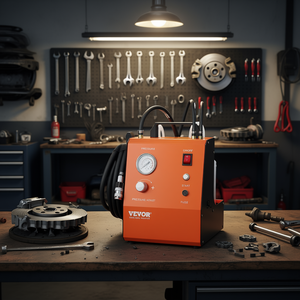 Kit de purga de frenos eléctrico Vevor 110V con manómetro y bomba de aire incorporada para reparación de frenos - Product Image 2