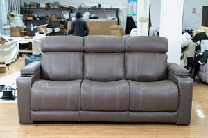 लक्जरी घर फर्नीचर सोफे रहने वाले कमरे जानवर वास्तविक चमड़े 3 सीटर पावर इलेक्ट्रिक रिक्लेयर सोफा सेट - Product Image 2